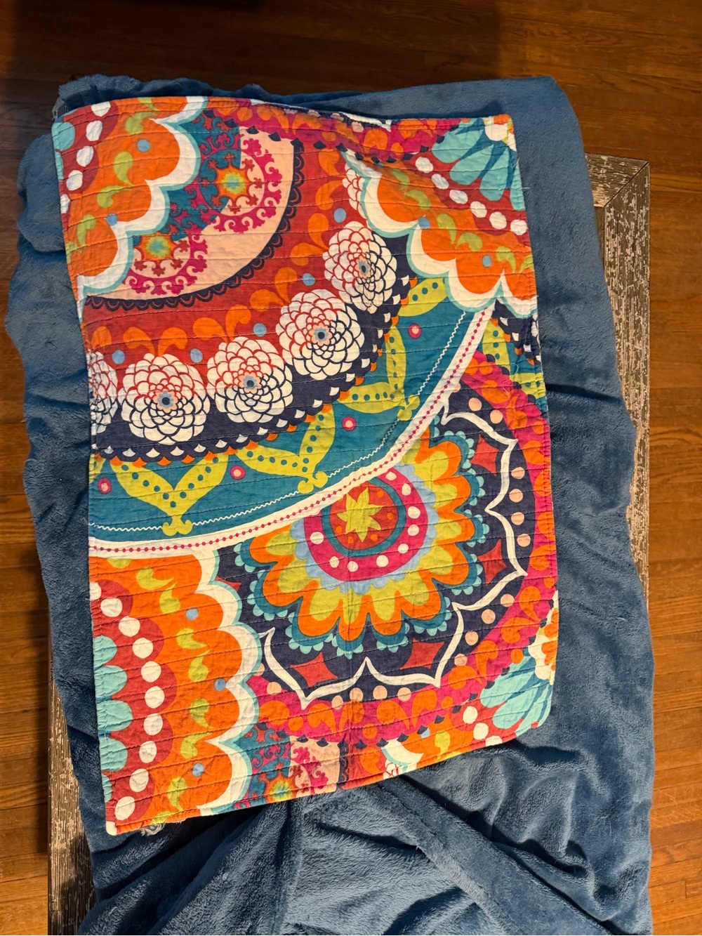 Bright Multicolor Boho Print Pillow Sham With Tie Closure - Standard